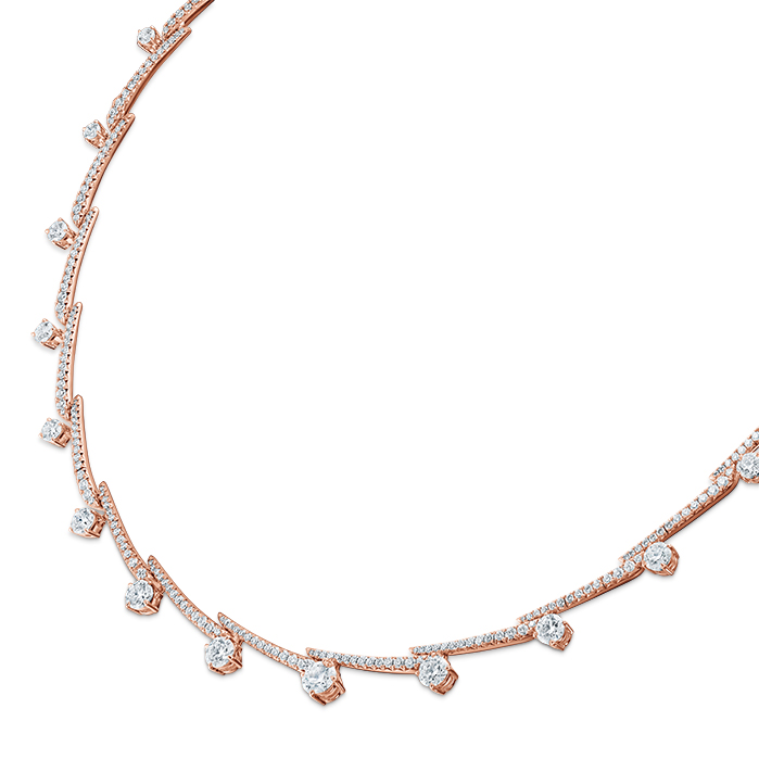 Vela Crossover Pavé Necklace