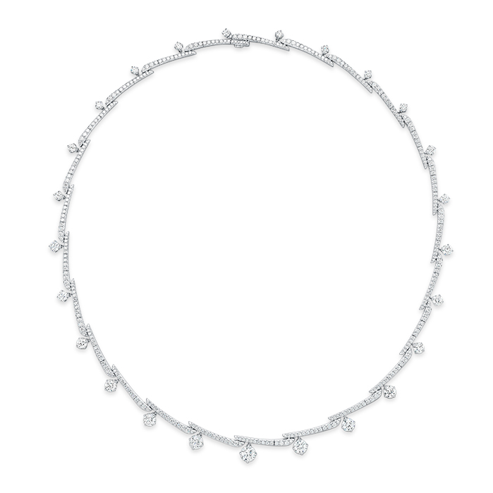 Vela Crossover Pavé Necklace
