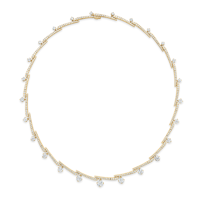 Vela Crossover Pavé Necklace
