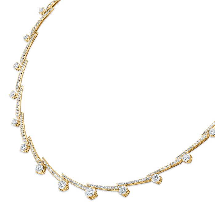 Vela Crossover Pavé Necklace