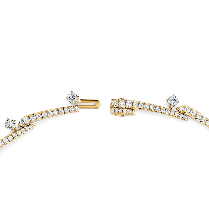Vela Crossover Pavé Necklace