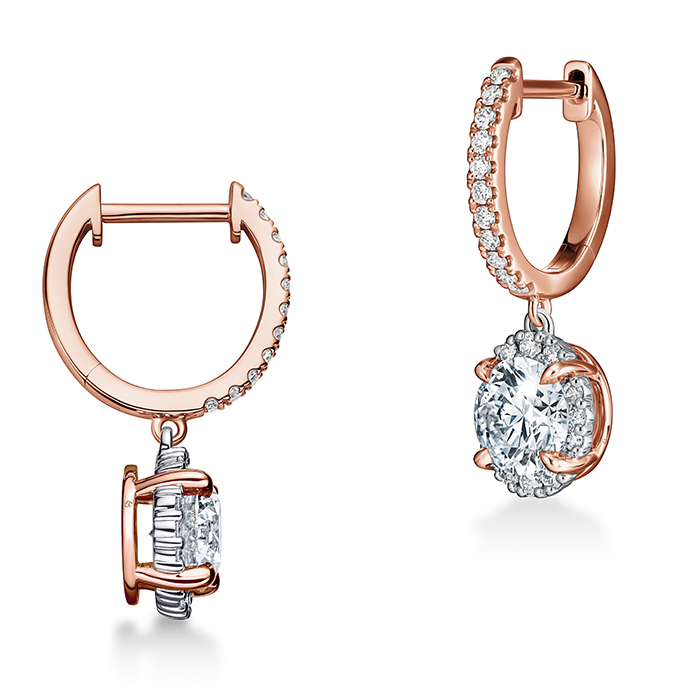 Ellipse Diamond Leaverback Earrings