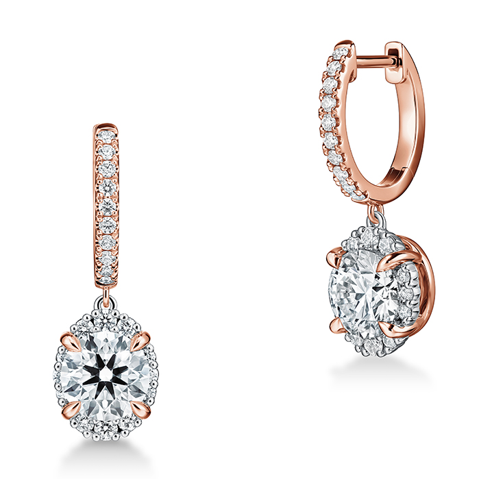 Ellipse Diamond Leaverback Earrings