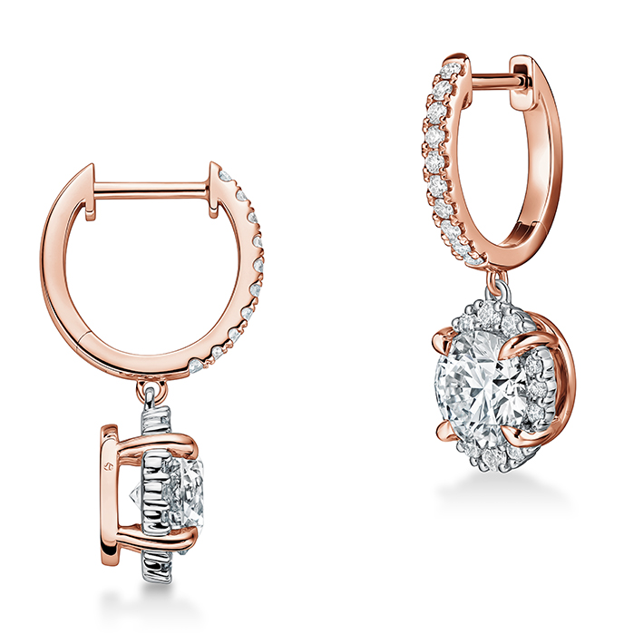 Ellipse Diamond Leaverback Earrings