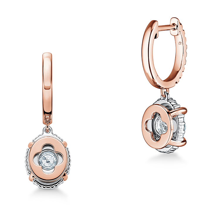 Ellipse Diamond Leaverback Earrings