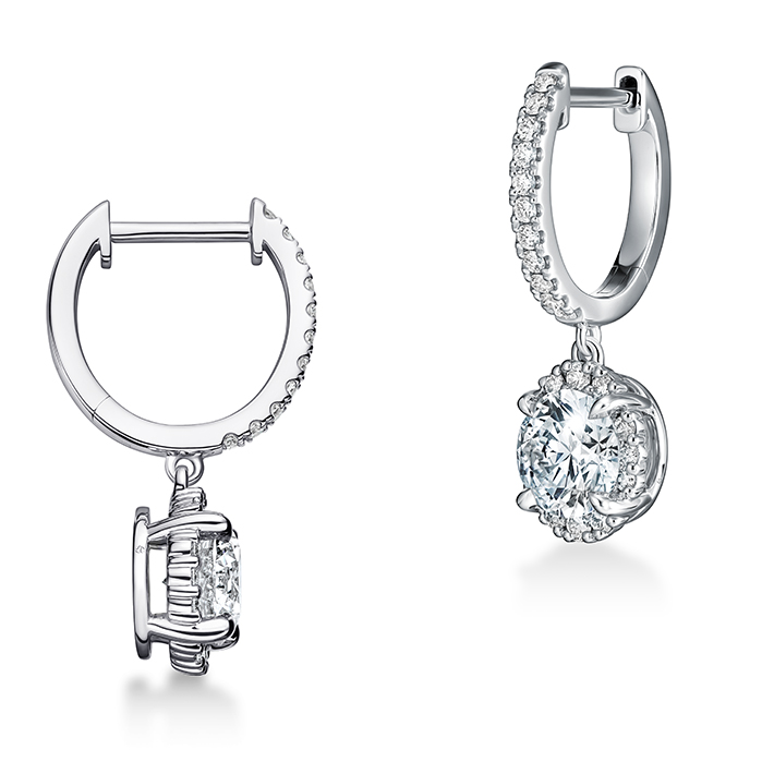 Ellipse Diamond Leaverback Earrings
