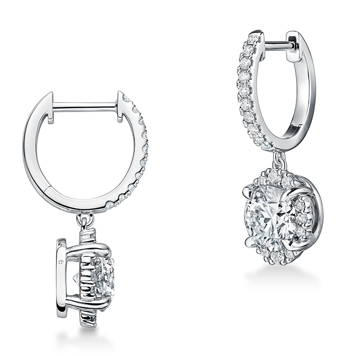 Ellipse Diamond Leaverback Earrings