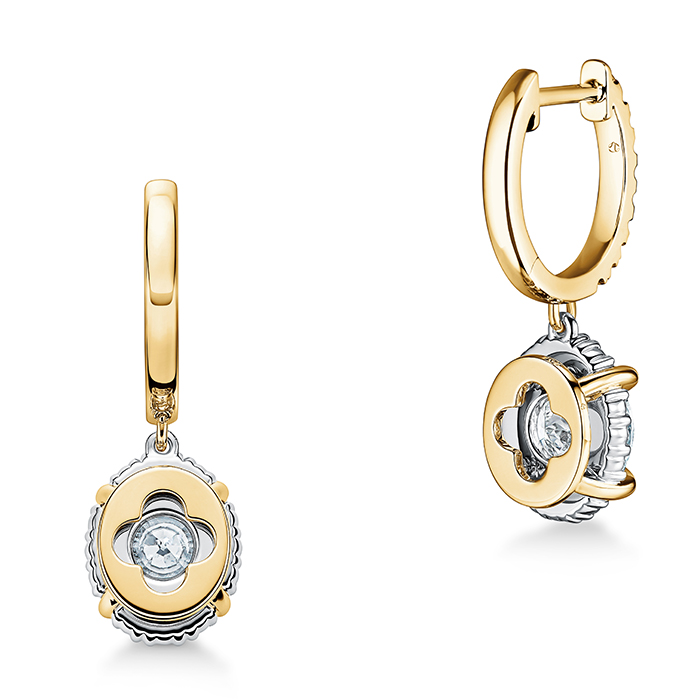 Ellipse Diamond Leaverback Earrings