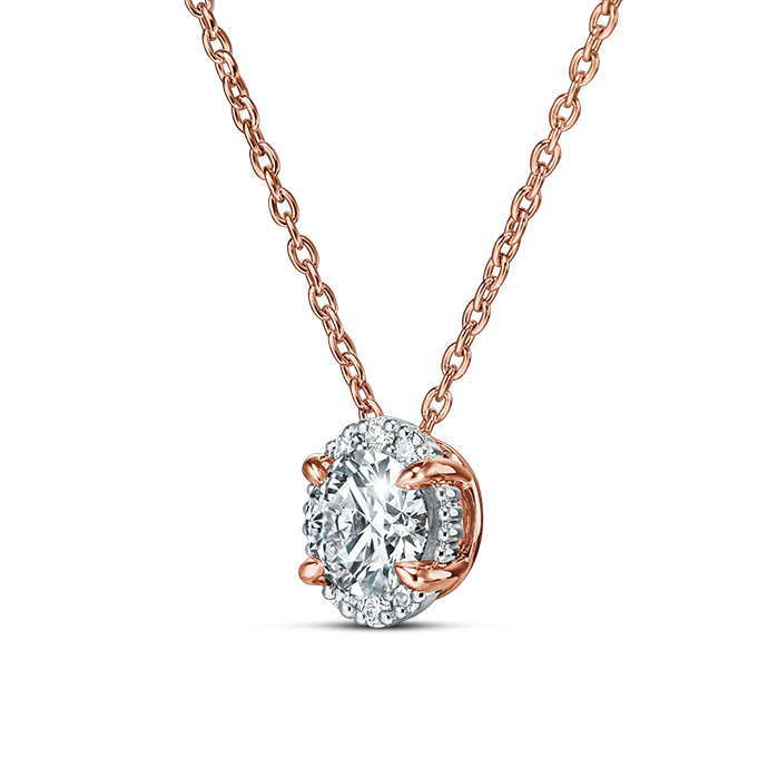 Ellipse Diamond Pendant