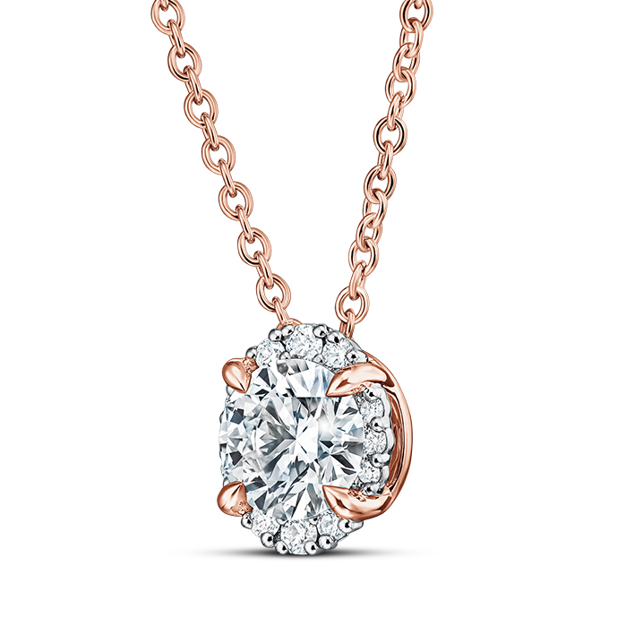 Ellipse Diamond Pendant
