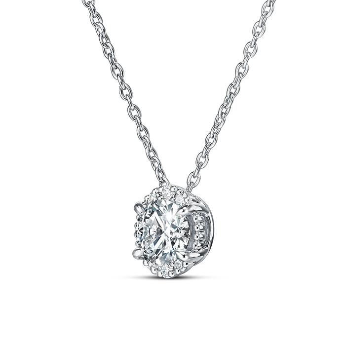 Ellipse Diamond Pendant