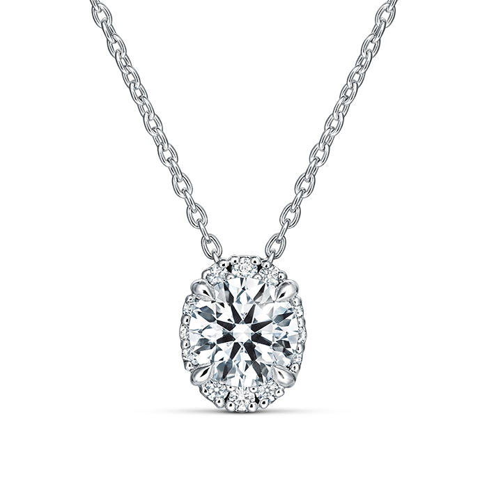 Ellipse Diamond Pendant