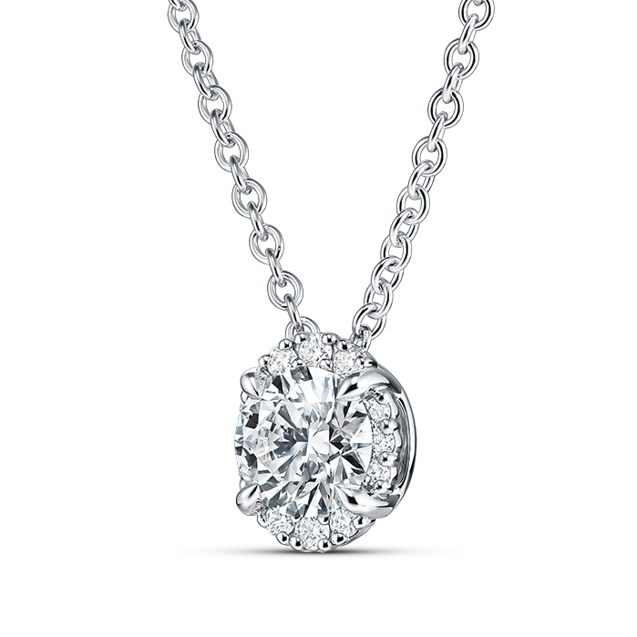 Ellipse Diamond Pendant