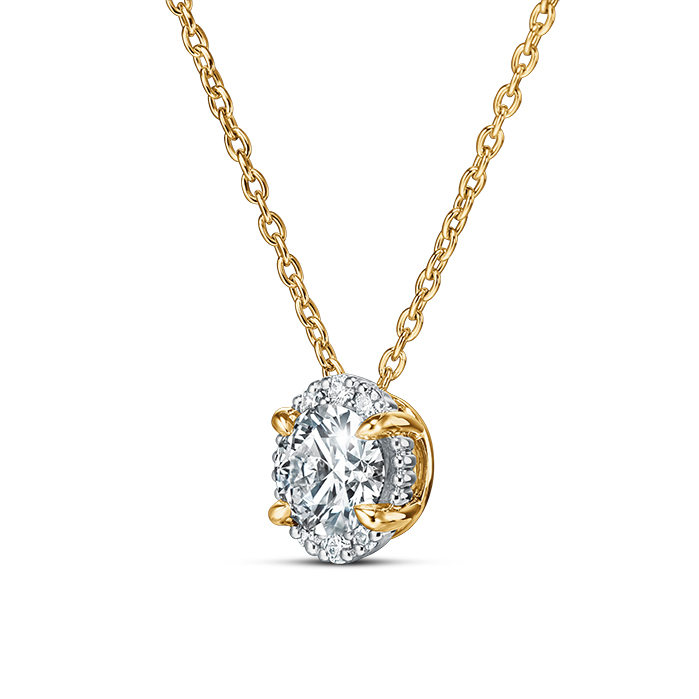 Ellipse Diamond Pendant