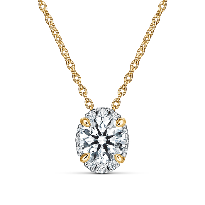 Ellipse Diamond Pendant