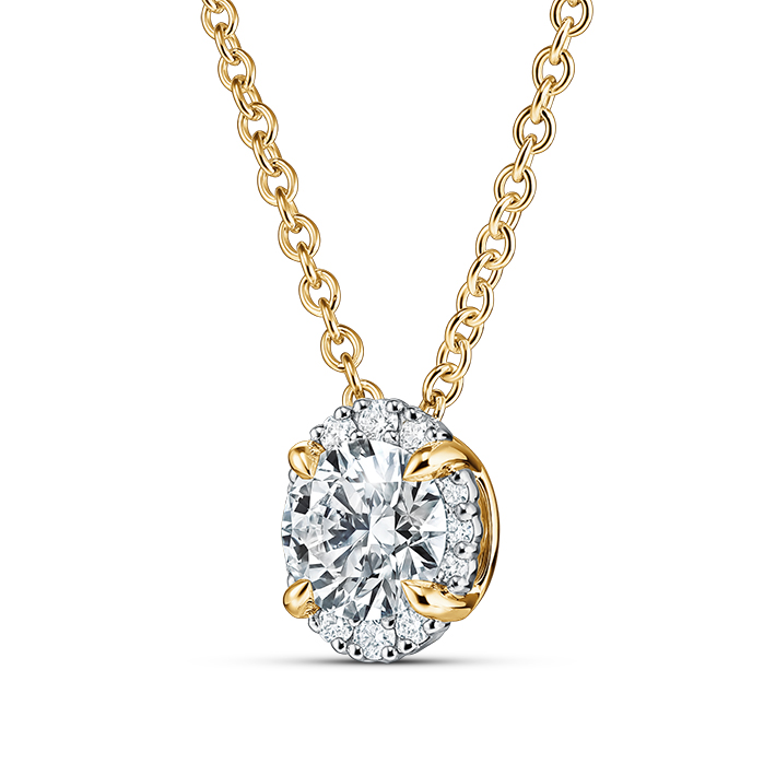 Ellipse Diamond Pendant