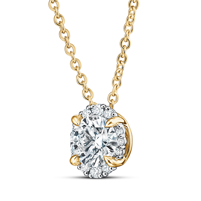 Ellipse Diamond Pendant