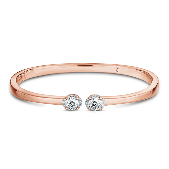 Ellipse Diamond Open Bangle