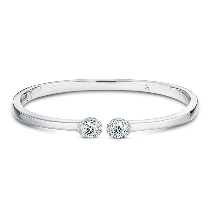 Ellipse Diamond Open Bangle