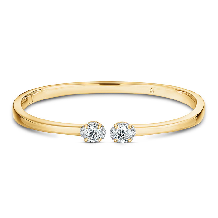 Ellipse Diamond Open Bangle
