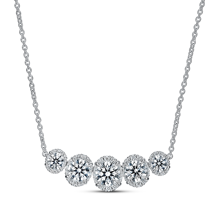 Ellipse Diamond Necklace