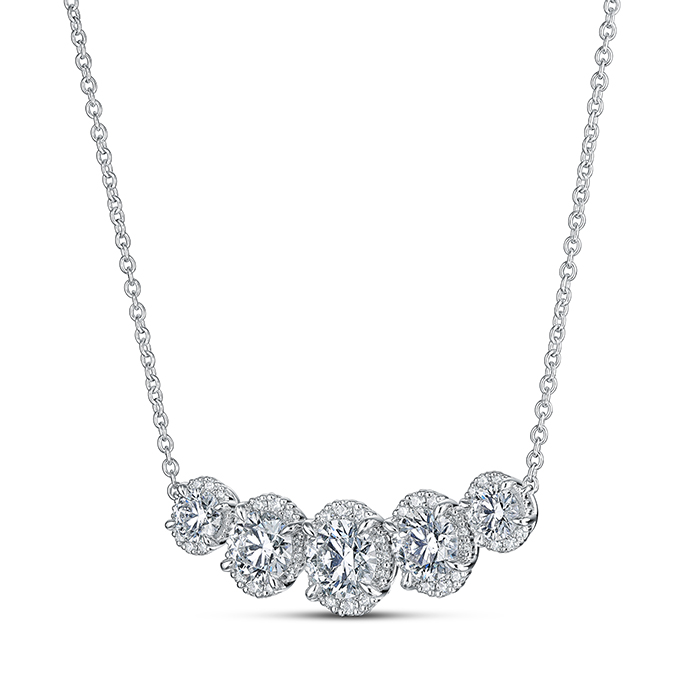 Ellipse Diamond Necklace