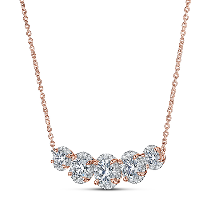Ellipse Diamond Necklace