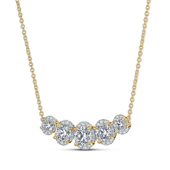 Ellipse Diamond Necklace