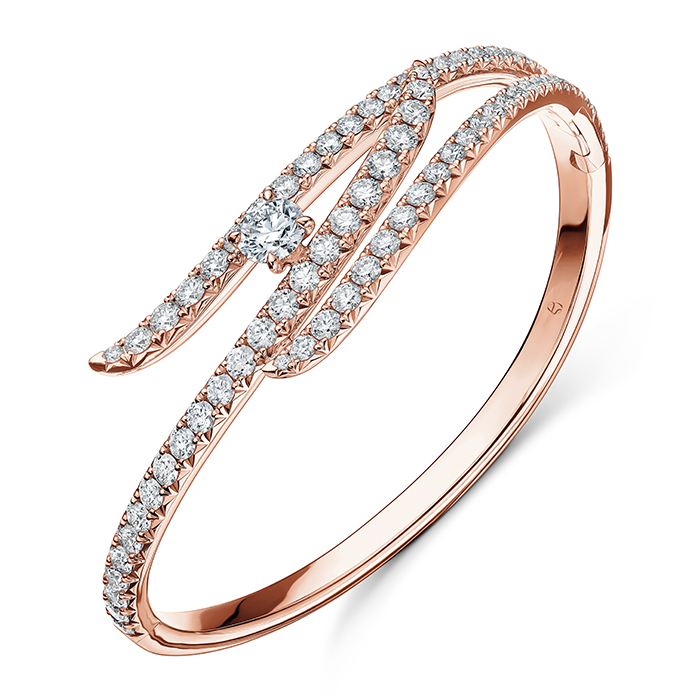Vela Triple Row Pavé Bangle