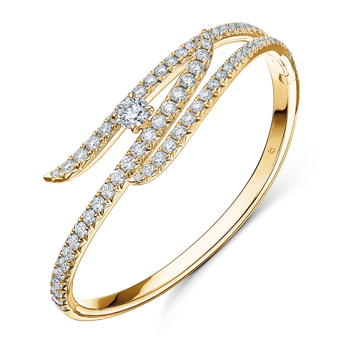 Vela Triple Row Pavé Bangle