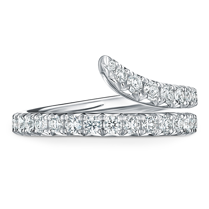 Vela Double Row Pavé Ring