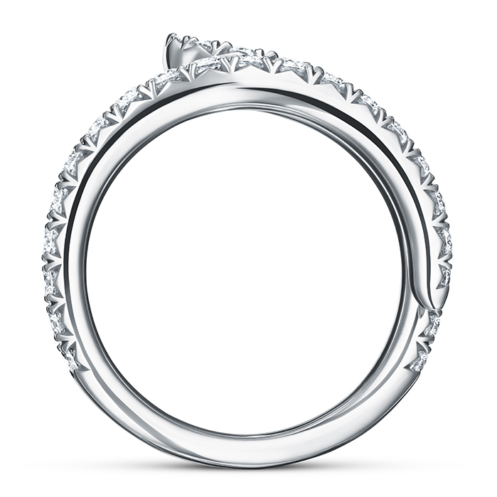 Vela Double Row Pavé Ring