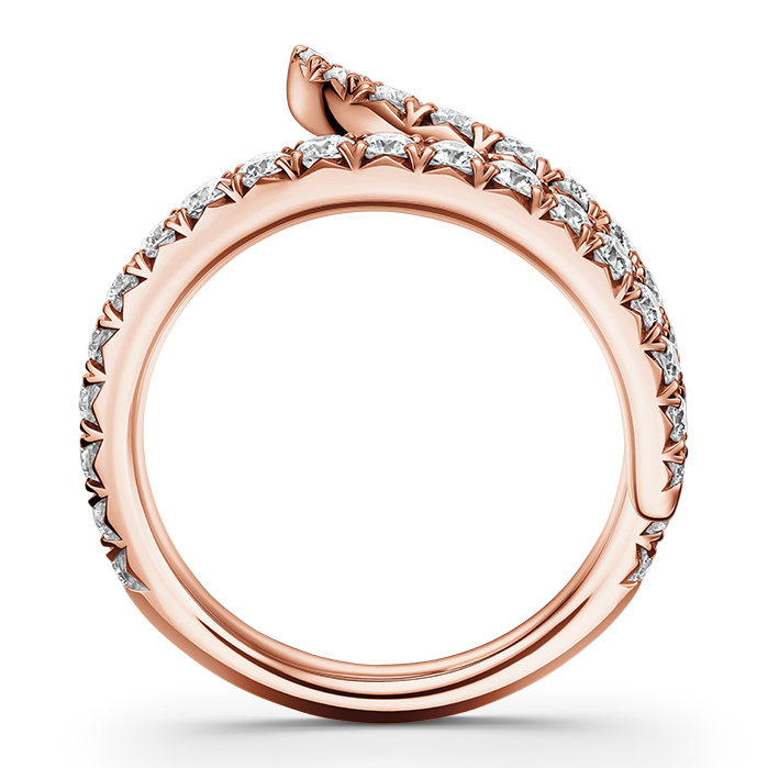Vela Double Row Pavé Ring