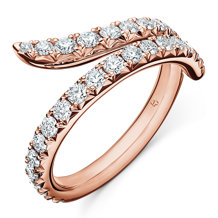 Vela Double Row Pavé Ring