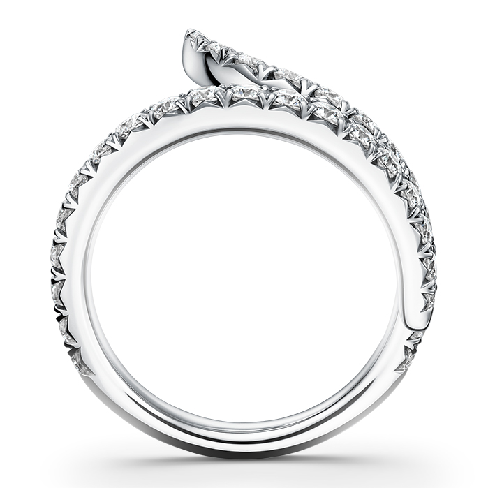 Vela Double Row Pavé Ring