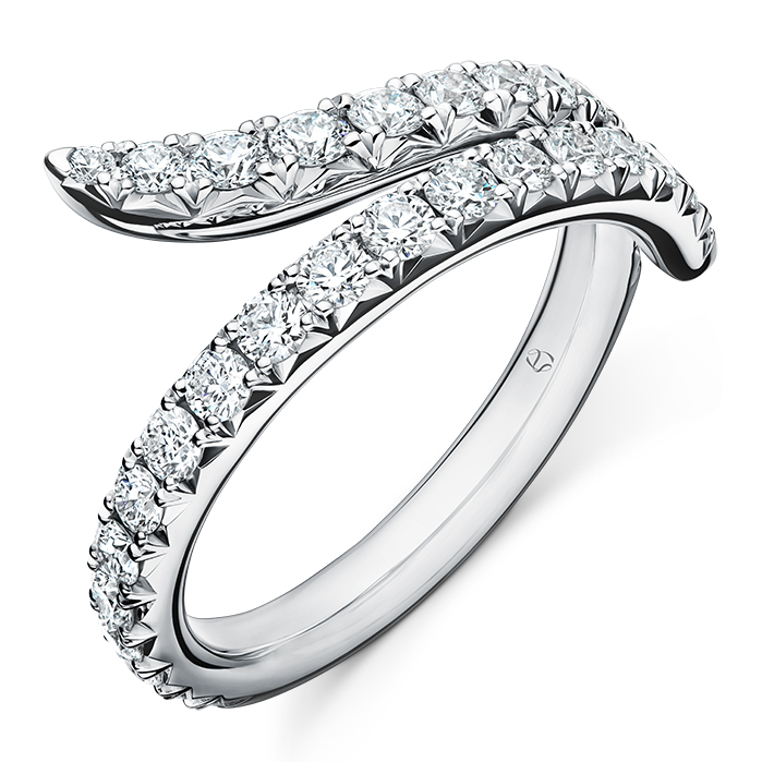 Vela Double Row Pavé Ring