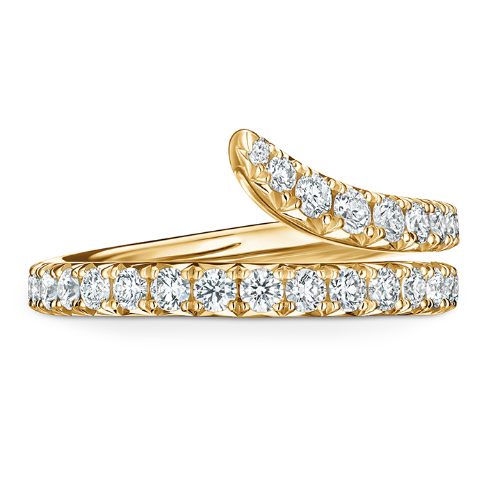 Vela Double Row Pavé Ring