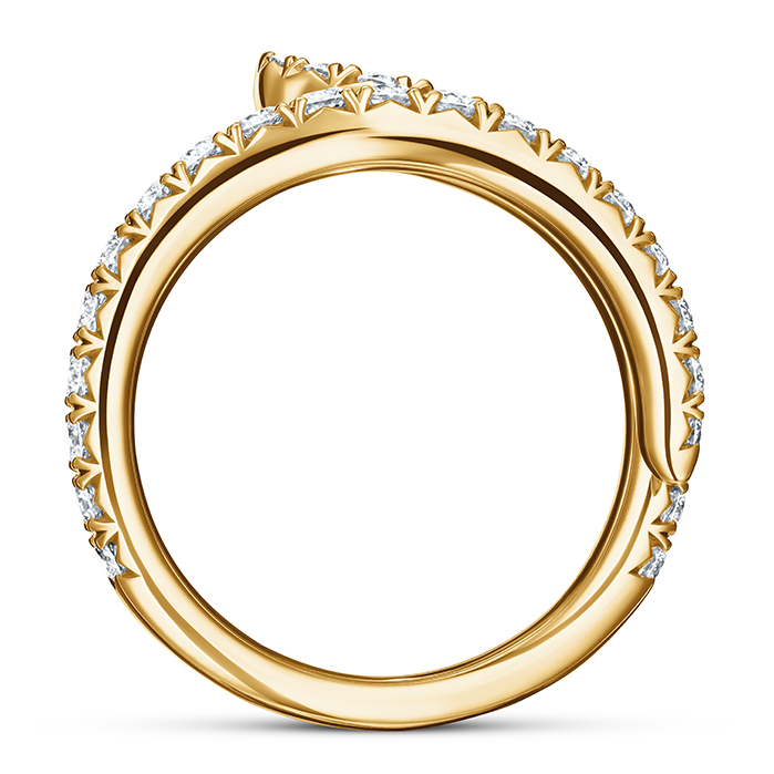 Vela Double Row Pavé Ring