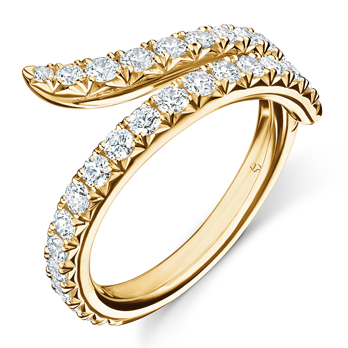 Vela Double Row Pavé Ring