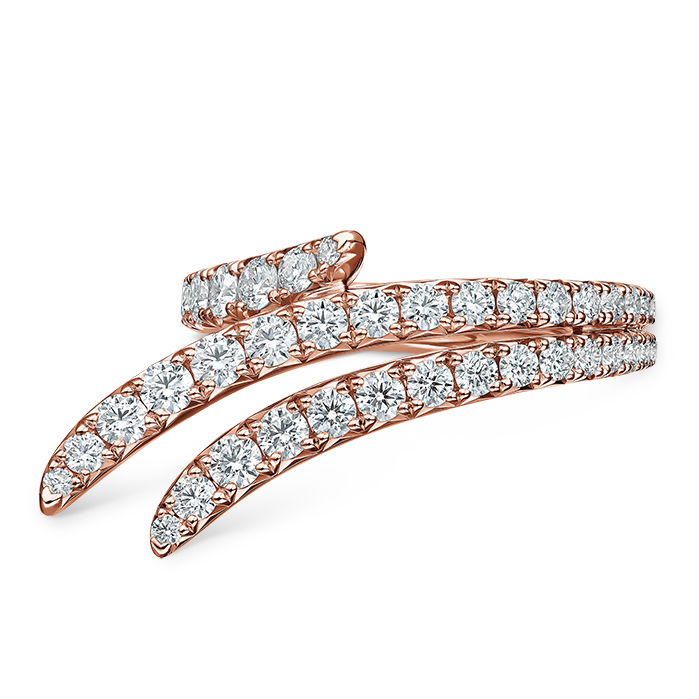 Vela Triple Row Pavé Ring