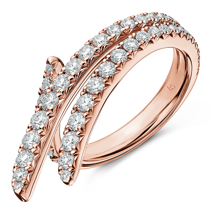 Vela Triple Row Pavé Ring