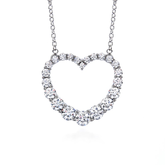 Whimsical Graduated Heart Pendant Necklace